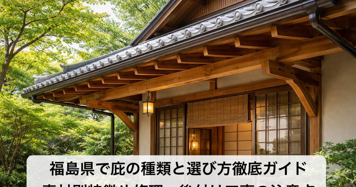 福島県で庇の種類と選び方徹底ガイド｜素材別特徴や修理・後付け工事の注意点