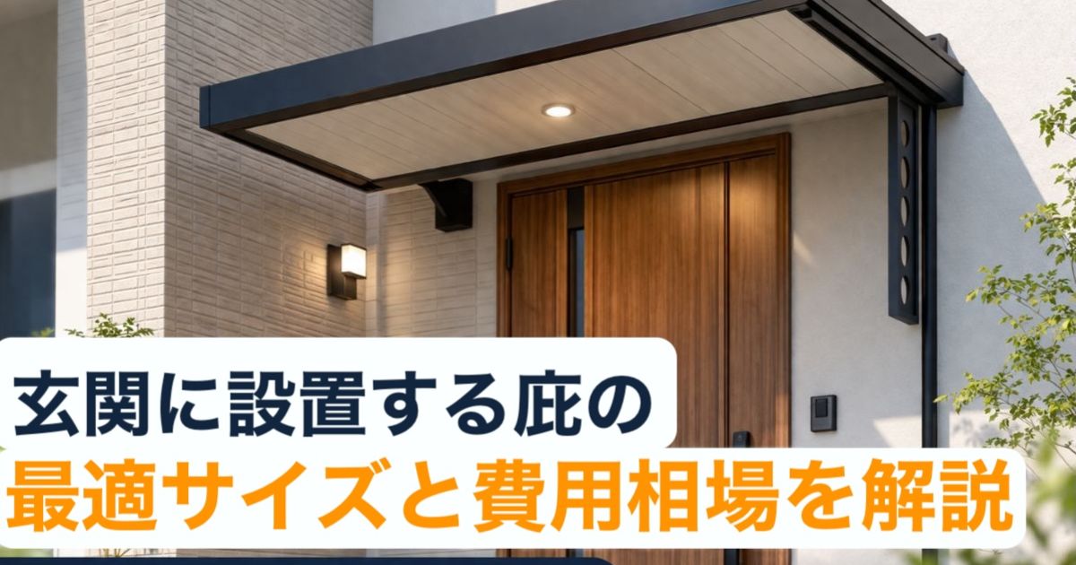 玄関に設置する庇の最適サイズと費用相場を解説｜後付けリフォーム成功のポイント