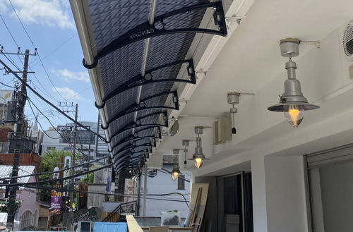 #後付け庇, ＃雨よけ, ＃オシャレ, ＃ベランダ ＃不動産, #リフォーム, #Cafe、#通路
