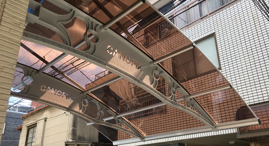 後付けひさし #サイクルポート #自転車置き場