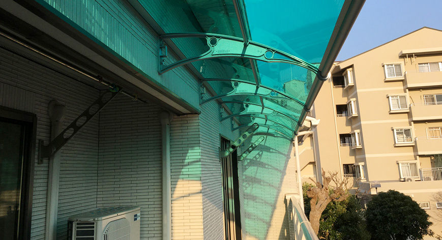 #庇 #後付け #雨よけ #デザインひさし #洗濯干し　#バルコニー #ベランダ #住友不動産