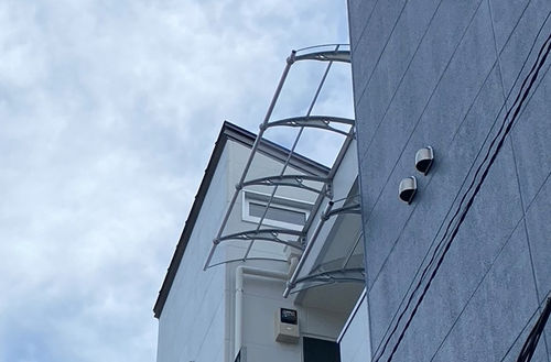 #後付け庇, ＃外階段雨よけ, ＃屋根, ＃軒下