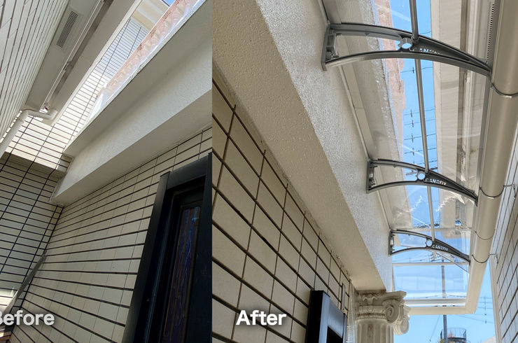 #隙間, #後付け, ＃雨よけ, ＃屋根, ＃軒下, ＃物置