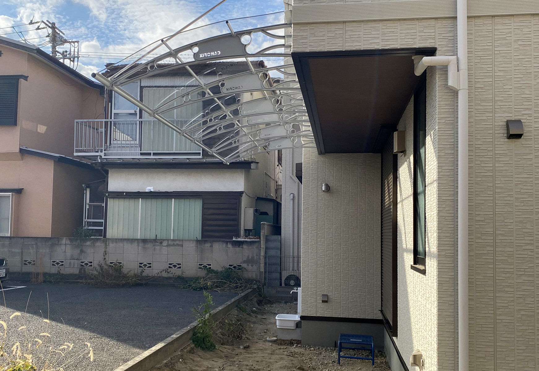 #後付け庇, ＃駐車場, 雨よけ, ＃屋根, ＃軒下