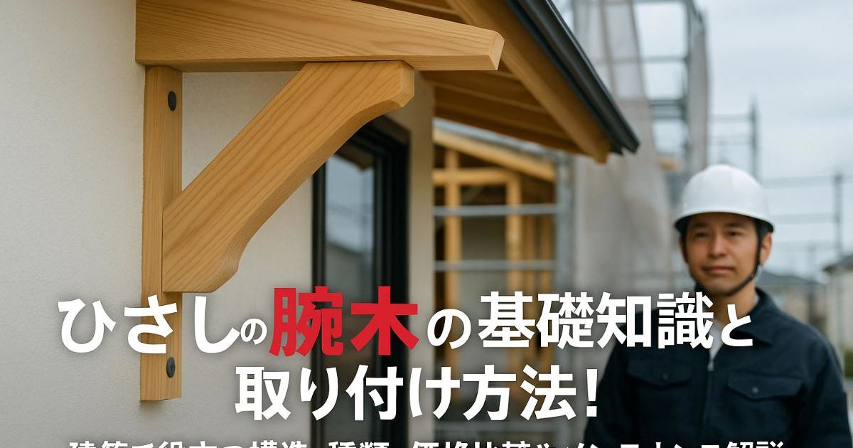 庇の腕木の基礎知識と取り付け方法｜建築で役立つ構造・種類・価格比較やメンテナンス解説