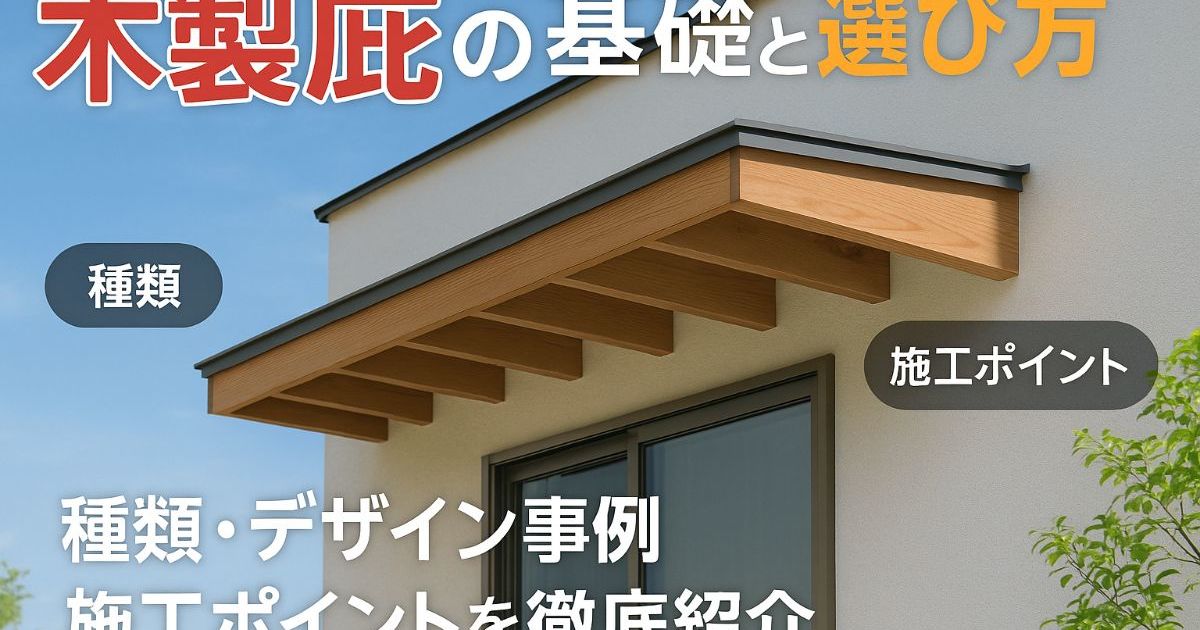 庇木製の基礎知識から種類やデザイン事例まで徹底解説！価格相場と施工ポイントもわかる選び方ガイド