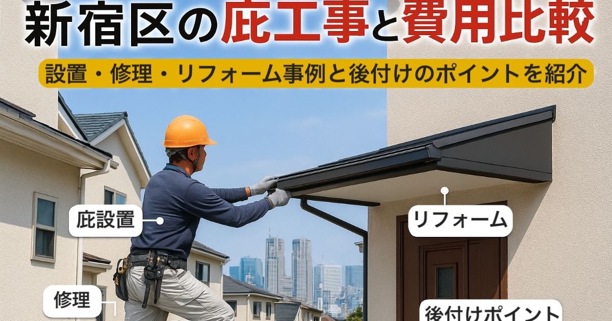 新宿区で庇の基礎知識と工事費用比較｜設置・修理・リフォーム事例と後付けポイント解説