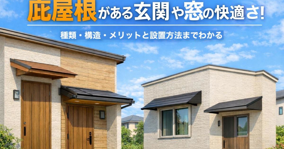庇屋根がある玄関や窓の快適さ！種類・構造・メリットと設置方法までわかる